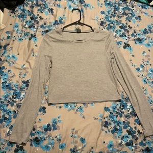 Gray crop top